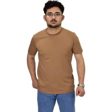 Erkek Büyük Beden Sıfıryaka Düz Likra Süprem Tişört 4385 BGL-ST04529
