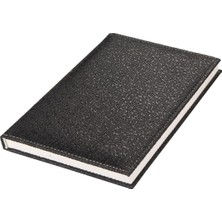 Storemax 4910 Defter 17X24 Cm. Çi̇zgi̇li̇ 160 Yapraklı Suni Deri Hilton Desen Kapaklı Siyah, Siyah