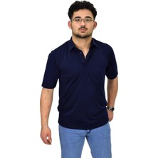 Erkek Büyük Beden Gömlek Yaka Tişört T6065 BGL-ST04540