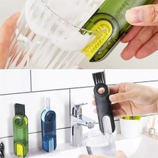 Buffer®  3 Fonksiyonlu Pratik Şişe Temizleme Fırçası Mutfak Banyo Araç Için Çok Amaçlı Fırça