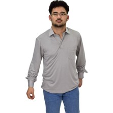 Erkek Gömlek Yaka Uzunkol Tişört T6063 BGL-ST04542