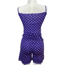 Askılı Şortlu Pijama Takımı Modal Viskon Karışım