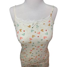 Askılı Şortlu Pijama Takımı Modal Viskon Karışım
