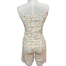 Askılı Şortlu Pijama Takımı Modal Viskon Karışım