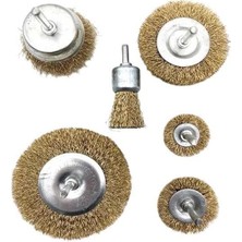 6'lı Pimli Tel Fırça Seti Pas Yağ Kir Boya Yapışkan Çözücü