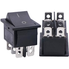 Işıksız Geniş 6p Siyah On/off Açma Kapama Anahtar (IC-109A)