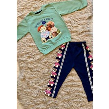 Enes Baby Ayıcıklı Sweatshirt ve Tayt 2li Takım