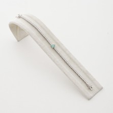 Brisinga Yeşil Kalp Su Yolu İthal Gümüş Bileklik