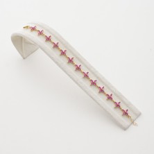 Brisinga Gold Pembe Çiçek Gümüş Bileklik