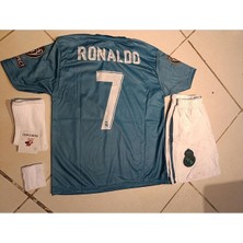 Alaturka Mix Ronaldo Real Madrid Turkuaz Çocuk Forma 4 Lü Set . Forma+Şort+Çorap+Bileklik