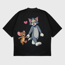 Pain Oversize 'tom & Jerry' Baskılı T-Shırt