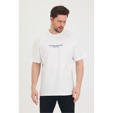 Bisiklet Yaka Oversize Ön ve Arka Baskılı Salaş Unisex T-Shirt