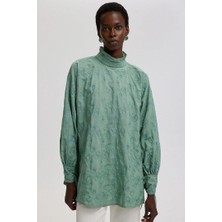 Touche Dantel Tunik Su Yeşili