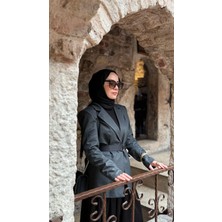 Unique Kemer Detaylı Blazer Ceket Siyah