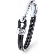 Chrome Tokalı ve Deri Bileklik