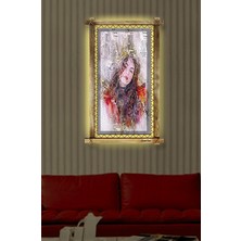 Miyrem Rustik,ledli Kanvas Tablo  Soyut  K