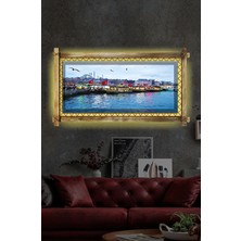 Miyrem Rustik,ledli Kanvas Tablo  Istanbul Manzara B