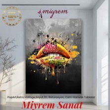 Miyrem Rustik,ledli Kanvas Tablo  Istanbul Manzara Modern
