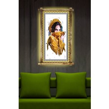 Miyrem Rustik,ledli Kanvas Tablo  Portre B