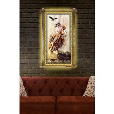 Miyrem Rustik,ledli Kanvas Tablo  Atlı Kız B