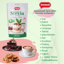 Sweetwell Zero Slim Stevia & Eritritol Tatlandırıcı 1 kg – Şekersiz, 0 Kalori, Keto ve Vegan Uyumlu