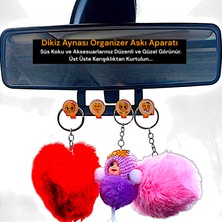 Hr Plast Araç Içi Dikiz Aynası Aksesuar Koku ve Süs Askı Aparatı Siyah-Sarı Renk Kolay Kullanım Emoji