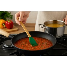 Renkli ve Bambu Saplı Silikon Mini Spatula Seti (5li)
