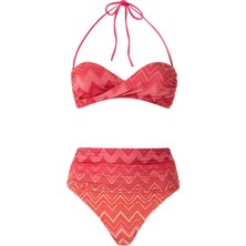 Zig Zag Lamé Esnek Naylon Bikini