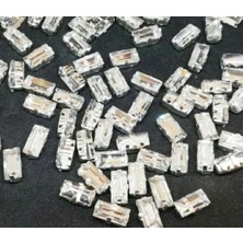 Yiğit Aksesuar 25 Adet Beyaz 5x10 Kasalı Dikme Baget Cam Taş