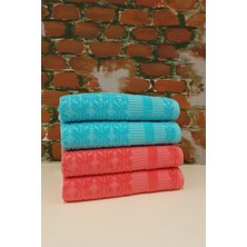 Özdilek Lyre 4'lü Havlu - Turkuaz Nar Çiçeği