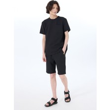 Siyah Erkek Basic Sweat Şort J5SM-SHT7271