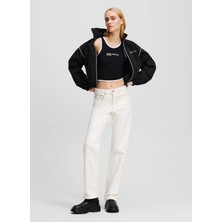 Karl Lagerfeld Jeans Bisiklet Yaka Düz Siyah Kadın T-Shirt A2W17024