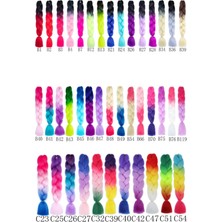 X-Pression Afrika Örgüsü Ombreli Sentetik Saç 100 gr Neon Pembe - Açık Mavi Yeşil Tonu #B41