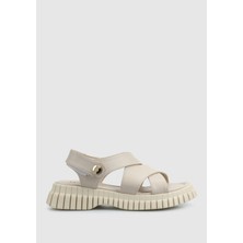 ProvoQ Bej Kadın Düz Sandalet