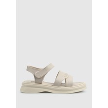 ProvoQ Bej Kadın Düz Sandalet