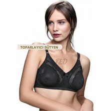 Büyük Beden Dantelli Penye Toparlayıcı Sütyen (Klasik Anne Sütyeni)