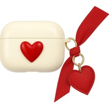 MobaxAksesuar Apple Airpods 4. Nesil ile uyumlu Kılıf Kalp Leopar Taş Kiraz Desenli Fiyok Tutmalı Kılıflar