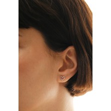 Gümüş Rodyumlu Mucize Kalp Küpe SGTL12832RODAJ