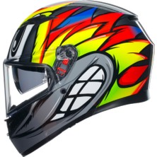 Agv Kask/k3 Mplk Bırdy 2.0 Grey Ylw Red