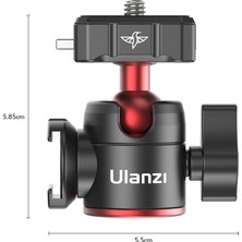 Zuomee Ulanzi Mini Top Başlıklı Montaj Adaptörü 2kg Taşıma Kapasitesi Hızlı Çözülebilir Plakası (Yurt Dışından)