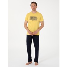 Pierre Cardin Erkek Sarı Kısakol Pijama Takımı 50314417-800