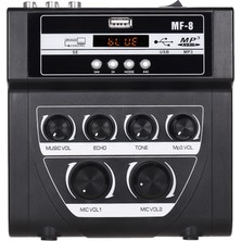 Zuomee Mf-8 Mini Karaoke Ses Ses Karıştırıcısı Çift Mikrofon Girişi Bt Kaydı (Yurt Dışından)
