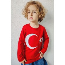 Breeze Erkek Çocuk Türk Bayraklı Body 8-14 Yaş, Kırmızı