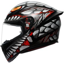 Agv Kask/k1 S E2206 Lyzard Matt Black Grey Red Configuration