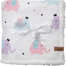 Fluffy Bebek Battaniyesi Anne Bebek Yenidoğan 80x100 Cm Elephant