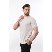 Madmext Taş Rengi Erkek Tişört 4951