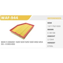 Wınkel WAF-944 Wınkel Hava Filtresi Bmw 5 Bmw 6 Bmw Z4 520 525 53