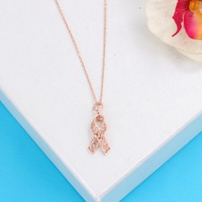 925 Ayar Gümüş Kurdele Şeklinde Kolye