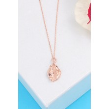 925 Ayar Gümüş Yaprak Modeli Charm Kolye