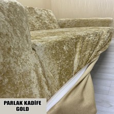 Parlak Kadife Kumaş Tekli Koltuk & Berjer Koltuk Kılıfı